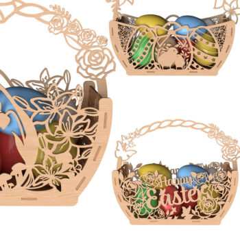 Intra απο ξύλο plywood 3mm-4mm πάχος - Πασχαλινό Καλάθι Πακέτο - Laser Cut  Δίασταση 6x6 cm INTRAFABR-116005986 - Image 1