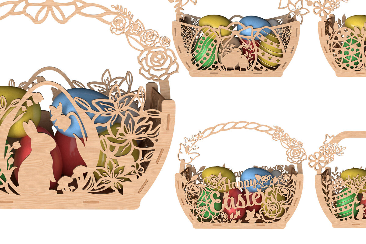 Intra απο ξύλο plywood 3mm-4mm πάχος - Πασχαλινό Καλάθι Πακέτο - Laser Cut  Δίασταση 6x6 cm INTRAFABR-116005986