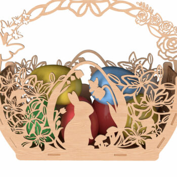 Intra απο ξύλο plywood 3mm-4mm πάχος - Πασχαλινό Καλάθι Πακέτο - Laser Cut  Δίασταση 6x6 cm INTRAFABR-116005986 - Image 3