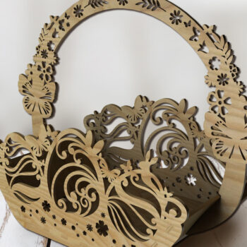 Intra απο ξύλο plywood 3mm-4mm πάχος - Πασχαλινό καλάθι, Αυγοθήκη, Πασχαλινό ντεκόρ Δίασταση 11x8 cm INTRAFABR-61997980 - Image 6