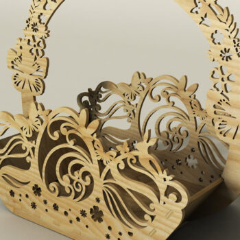 Intra απο ξύλο plywood 3mm-4mm πάχος - Πασχαλινό καλάθι, Αυγοθήκη, Πασχαλινό ντεκόρ Δίασταση 11x8 cm INTRAFABR-61997980 - Image 7