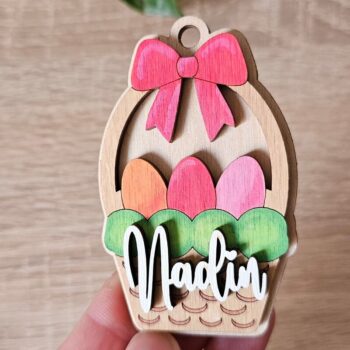 Intra απο ξύλο plywood 3mm-4mm πάχος - Πασχαλινό Μπρελόκ  |  Δίασταση 4x4 cm INTRAFABR-118419834 - Image 3