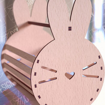 Intra απο ξύλο plywood 3mm-4mm πάχος - Πασχαλινό καλάθι Laser Cut | Καλό Πάσχα Δίασταση 15x15 cm INTRAFABR-90357043 - Image 1