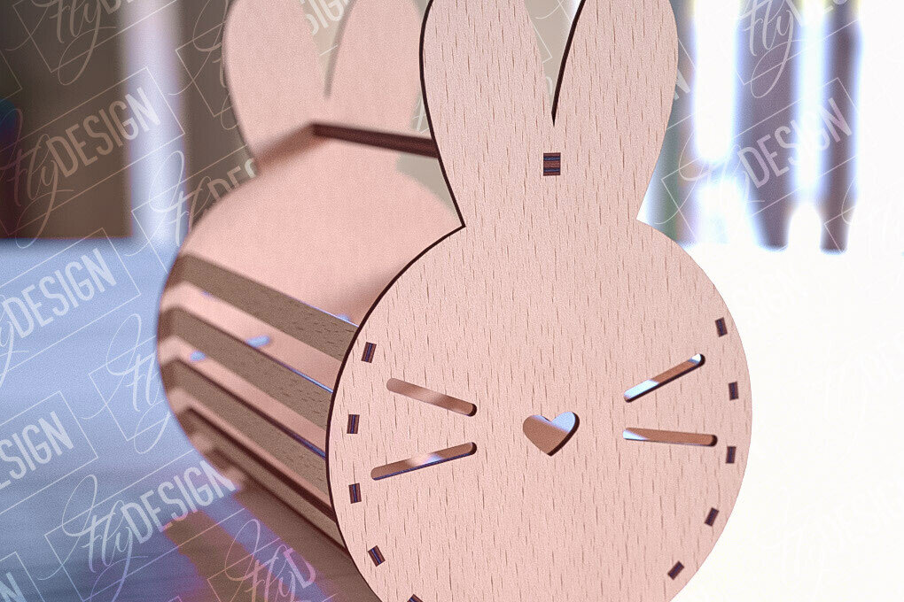 Intra απο ξύλο plywood 3mm-4mm πάχος - Πασχαλινό καλάθι Laser Cut | Καλό Πάσχα Δίασταση 15x15 cm INTRAFABR-90357043