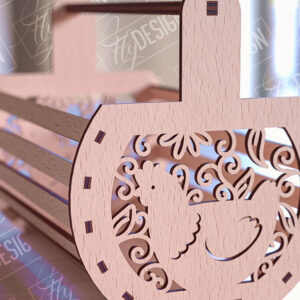 Intra απο ξύλο plywood 3mm-4mm πάχος - Πασχαλινό καλάθι Laser Cut | Καλό Πάσχα Δίασταση 15x15 cm INTRAFABR-90357049