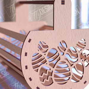 Intra απο ξύλο plywood 3mm-4mm πάχος - Πασχαλινό καλάθι Laser Cut | Καλό Πάσχα Δίασταση 15x15 cm INTRAFABR-90357062