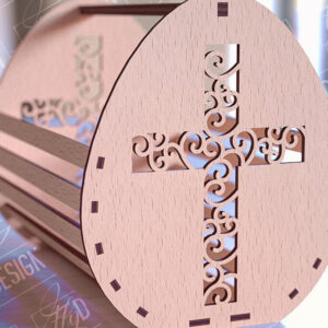 Intra απο ξύλο plywood 3mm-4mm πάχος - Πασχαλινό καλάθι Laser Cut | Καλό Πάσχα Δίασταση 15x15 cm INTRAFABR-90357068