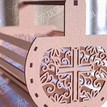 Intra απο ξύλο plywood 3mm-4mm πάχος - Πασχαλινό καλάθι Laser Cut | Καλό Πάσχα Δίασταση 15x15 cm INTRAFABR-90357092 - Image 4