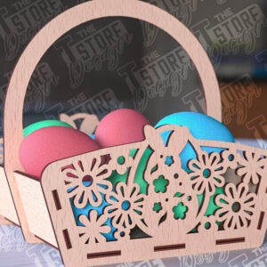 Intra απο ξύλο plywood 3mm-4mm πάχος - Πασχαλινό καλάθι Laser Cut | Καλό Πάσχα Δίασταση 15x15 cm INTRAFABR-91057152