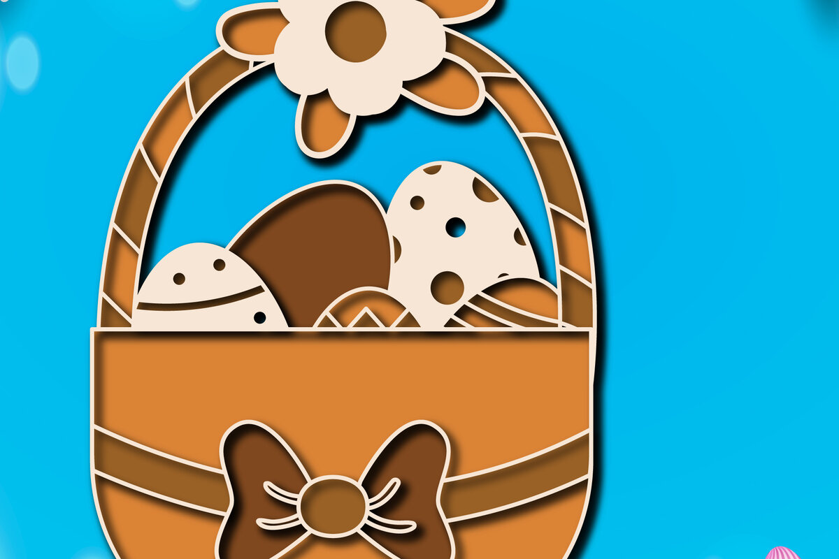 Intra απο ξύλο plywood 3mm-4mm πάχος - ΠΑΣΧΑΛΙΚΟ ΚΑΛΑΘΙ Πολυστρωματικό Laser Cut  Δίασταση 15x15 cm INTRAFABR-25562436