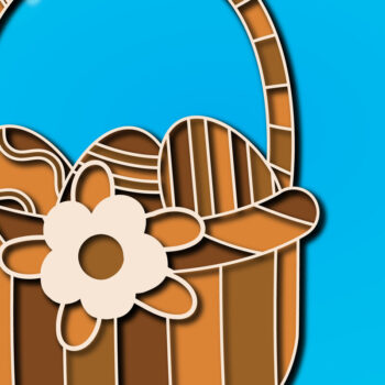 Intra απο ξύλο plywood 3mm-4mm πάχος - ΠΑΣΧΑΛΙΚΟ ΚΑΛΑΘΙ Πολυστρωματικό Laser Cut  Δίασταση 15x15 cm INTRAFABR-25562974 - Image 1