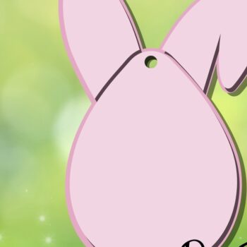 Intra απο ξύλο plywood 3mm-4mm πάχος - Ετικέτα ονόματος για το Πασχαλινό καλάθι  Laser Cut Δίασταση 8x8 cm INTRAFABR-57769892 - Image 3