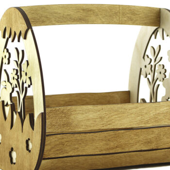 Intra απο ξύλο plywood 3mm-4mm πάχος - Πασχαλινό καλάθι . Καλάθια κοπής με λέιζερ Δίασταση 13x17 cm INTRAFABR-93547395 - Image 6