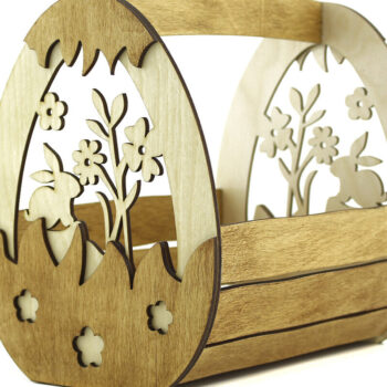 Intra απο ξύλο plywood 3mm-4mm πάχος - Πασχαλινό καλάθι . Καλάθια κοπής με λέιζερ Δίασταση 13x17 cm INTRAFABR-93547395 - Image 7