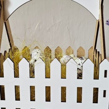 Intra απο ξύλο plywood 3mm-4mm πάχος - Πασχαλινό καλάθι  Σχέδιο φράχτη με  Δίασταση 4x4 cm INTRAFABR-119534766 - Image 6