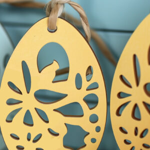 Intra απο ξύλο plywood 3mm-4mm πάχος - Πασχαλινό καλάθι Ετικέτα Laser Cut  Δίασταση 4x4 cm INTRAFABR-91260437