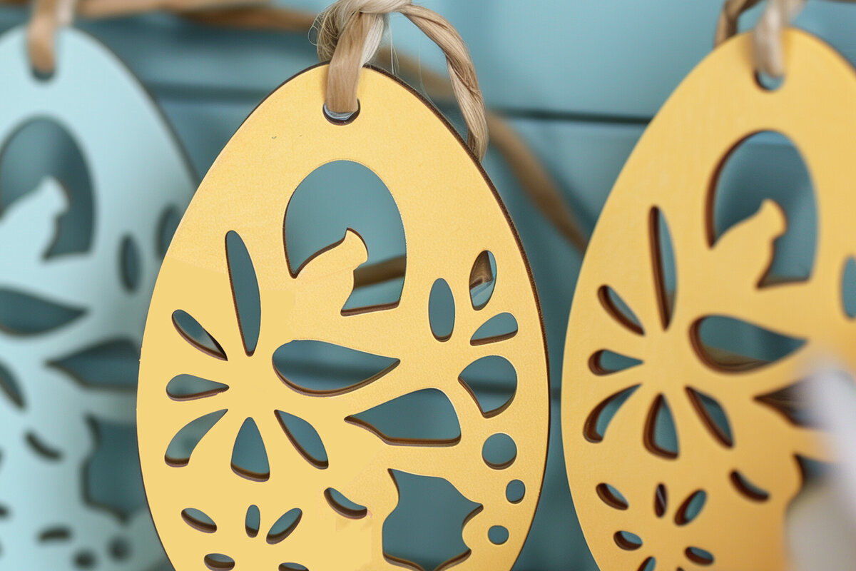 Intra απο ξύλο plywood 3mm-4mm πάχος - Πασχαλινό καλάθι Ετικέτα Laser Cut  Δίασταση 4x4 cm INTRAFABR-91260437