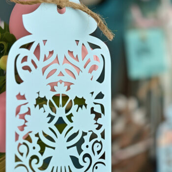 Intra απο ξύλο plywood 3mm-4mm πάχος - Πασχαλινό καλάθι Ετικέτα Laser Cut Δίασταση 4x4 cm INTRAFABR-91291640 - Image 1