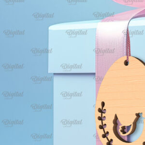 Intra απο ξύλο plywood 3mm-4mm πάχος - Πασχαλινό καλάθι Ετικέτα . Πασχαλινή  Δίασταση 15x15 cm INTRAFABR-91680798