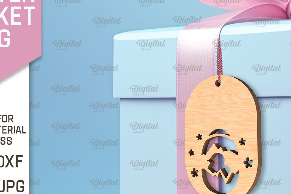 Intra απο ξύλο plywood 3mm-4mm πάχος - Πασχαλινό καλάθι Ετικέτα . Πασχαλινή  Δίασταση 15x15 cm INTRAFABR-91680145