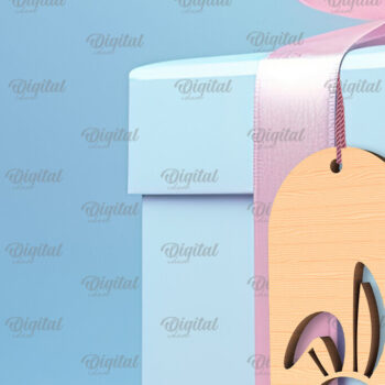 Intra απο ξύλο plywood 3mm-4mm πάχος - Πασχαλινό καλάθι Ετικέτα . Πασχαλινή  Δίασταση 15x15 cm INTRAFABR-91680174 - Image 1