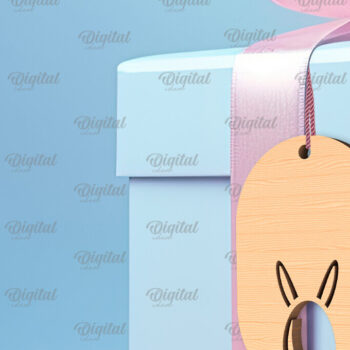 Intra απο ξύλο plywood 3mm-4mm πάχος - Πασχαλινό καλάθι Ετικέτα . Πασχαλινή  Δίασταση 15x15 cm INTRAFABR-91680458 - Image 1