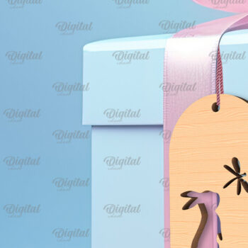 Intra απο ξύλο plywood 3mm-4mm πάχος - Πασχαλινό καλάθι Ετικέτα . Πασχαλινή  Δίασταση 15x15 cm INTRAFABR-91680531 - Image 1