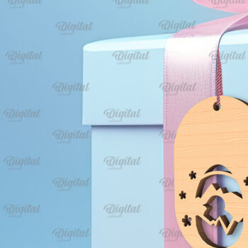 Intra απο ξύλο plywood 3mm-4mm πάχος - Πασχαλινό καλάθι Ετικέτες Δέσμη κοπής με λέιζερ Δίασταση 15x15 cm INTRAFABR-91876794 - Image 5