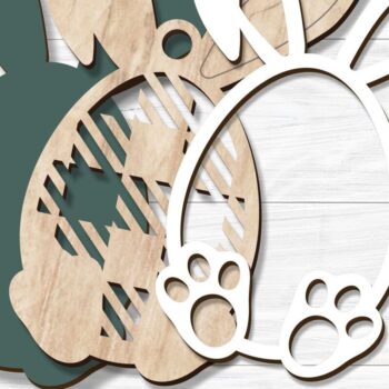 Intra απο ξύλο plywood 3mm-4mm πάχος - Ετικέτες Πασχαλινό Καλάθι,  κοπής με λέιζερ Δίασταση 15x15 cm INTRAFABR-89816070 - Image 3