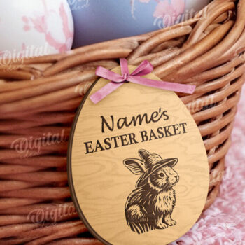 Intra απο ξύλο plywood 3mm-4mm πάχος - Πασχαλινό καλάθι Ετικέτες LaserCut Bundle Δίασταση 15x15 cm INTRAFABR-115232354 - Image 5