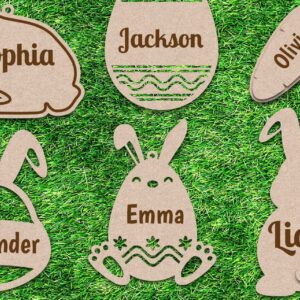 Intra απο ξύλο plywood 3mm-4mm πάχος - Πασχαλινό καλάθι Ετικέτες Namelaser Cut Files Δίασταση 15x15 cm INTRAFABR-9442072