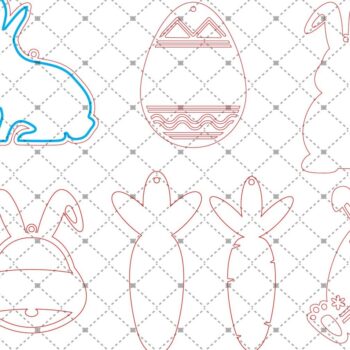 Intra απο ξύλο plywood 3mm-4mm πάχος - Πασχαλινό καλάθι Ετικέτες Namelaser Cut Files Δίασταση 15x15 cm INTRAFABR-9442072 - Image 2