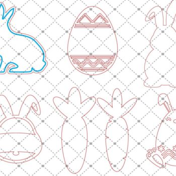 Intra απο ξύλο plywood 3mm-4mm πάχος - Πασχαλινό καλάθι Ετικέτες Namelaser Cut Files Δίασταση 15x15 cm INTRAFABR-9442072 - Image 3