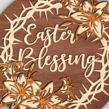 Intra απο ξύλο plywood 3mm-4mm πάχος - Κρεμάστρα κεριών για το Πάσχα  Δίασταση 30x20 cm INTRAFABR-117923379 - Image 1