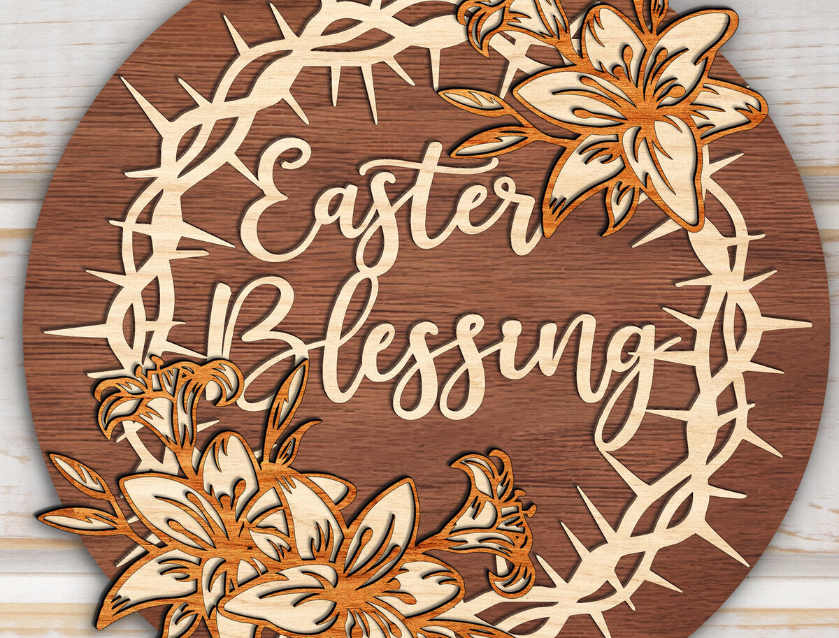 Intra απο ξύλο plywood 3mm-4mm πάχος - Κρεμάστρα κεριών για το Πάσχα  Δίασταση 30x20 cm INTRAFABR-117923379