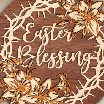 Intra απο ξύλο plywood 3mm-4mm πάχος - Κρεμάστρα κεριών για το Πάσχα  Δίασταση 30x20 cm INTRAFABR-117923379 - Image 3