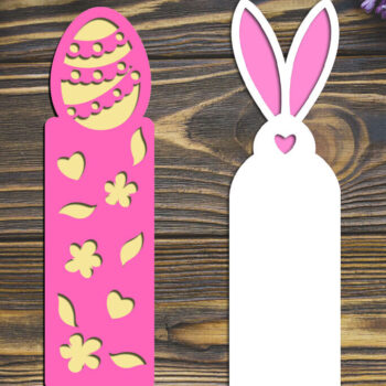 Intra απο ξύλο plywood 3mm-4mm πάχος - Σετ πασχαλινών σελιδοδεικτών  Layered Δίασταση 15x15 cm INTRAFABR-114746384 - Image 3