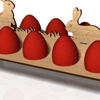 Intra απο ξύλο plywood 3mm-4mm πάχος - Πασχαλινό κουτί, Αυγοθήκη,  Δίασταση 15x15 cm INTRAFABR-64573329 - Image 1