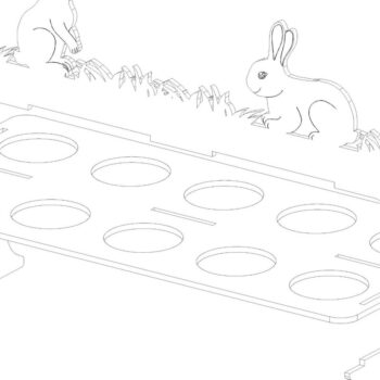 Intra απο ξύλο plywood 3mm-4mm πάχος - Πασχαλινό κουτί, Αυγοθήκη,  Δίασταση 15x15 cm INTRAFABR-64573329 - Image 5