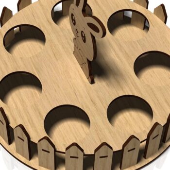 Intra απο ξύλο plywood 3mm-4mm πάχος - Πασχαλινό κουτί, Αυγοθήκη,  Δίασταση 15x15 cm INTRAFABR-64491629 - Image 3