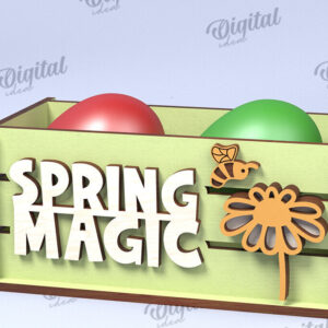 Intra απο ξύλο plywood 3mm-4mm πάχος - Πασχαλινό κουτί LaserCut. Πασχαλινό καλάθι διακόσμηση Δίασταση 15x15 cm INTRAFABR-116707963