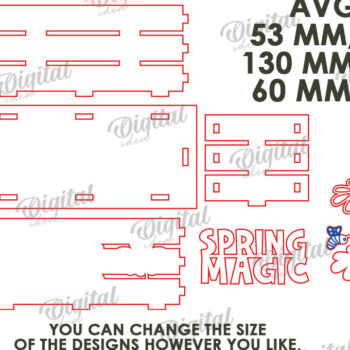 Intra απο ξύλο plywood 3mm-4mm πάχος - Πασχαλινό κουτί LaserCut. Πασχαλινό καλάθι διακόσμηση Δίασταση 15x15 cm INTRAFABR-116707963 - Image 3