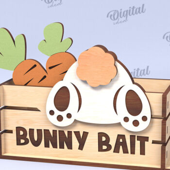 Intra απο ξύλο plywood 3mm-4mm πάχος - Πασχαλινό κουτί LaserCut. Πασχαλινό καλάθι διακόσμηση Δίασταση 15x15 cm INTRAFABR-116707430 - Image 1