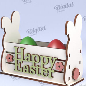 Intra απο ξύλο plywood 3mm-4mm πάχος - Πασχαλινό κουτί LaserCut. Πασχαλινό καλάθι διακόσμηση Δίασταση 15x15 cm INTRAFABR-116707509