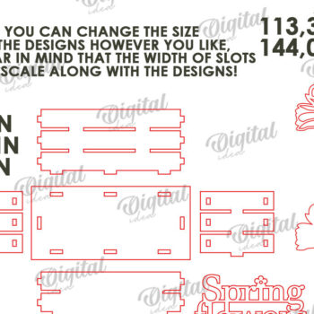 Intra απο ξύλο plywood 3mm-4mm πάχος - Πασχαλινό κουτί LaserCut. Πασχαλινό καλάθι διακόσμηση Δίασταση 15x15 cm INTRAFABR-116707636 - Image 3