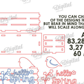 Intra απο ξύλο plywood 3mm-4mm πάχος - Πασχαλινό κουτί LaserCut. Πασχαλινό καλάθι διακόσμηση Δίασταση 15x15 cm INTRAFABR-116707756 - Image 3