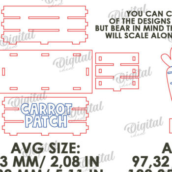 Intra απο ξύλο plywood 3mm-4mm πάχος - Πασχαλινό κουτί LaserCut. Πασχαλινό καλάθι διακόσμηση Δίασταση 15x15 cm INTRAFABR-116707128 - Image 3