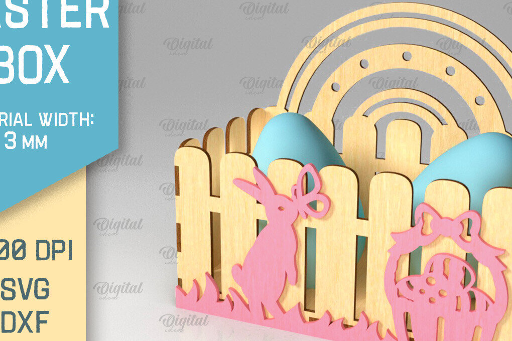 Intra απο ξύλο plywood 3mm-4mm πάχος - Πασχαλινό κουτί . 3D Πασχαλινό Καλάθι Laser Δίασταση 15x15 cm INTRAFABR-89118265