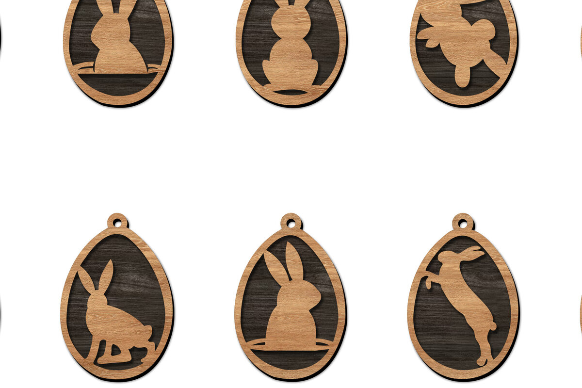 Intra απο ξύλο plywood 3mm-4mm πάχος - Πασχαλινό Πακέτο Laser Cut  Δίασταση 6x6 cm INTRAFABR-115817956