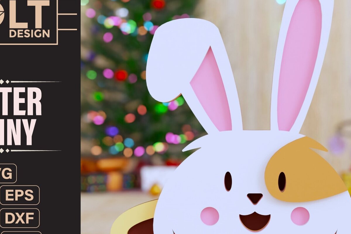 Intra απο ξύλο plywood 3mm-4mm πάχος - Easter Bunny 3D  Laser Cut Crafting Δίασταση 20x25 cm INTRAFABR-93572998